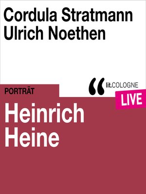 cover image of Heinrich Heine--lit.COLOGNE live